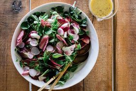 watercress radicchio and radish salad