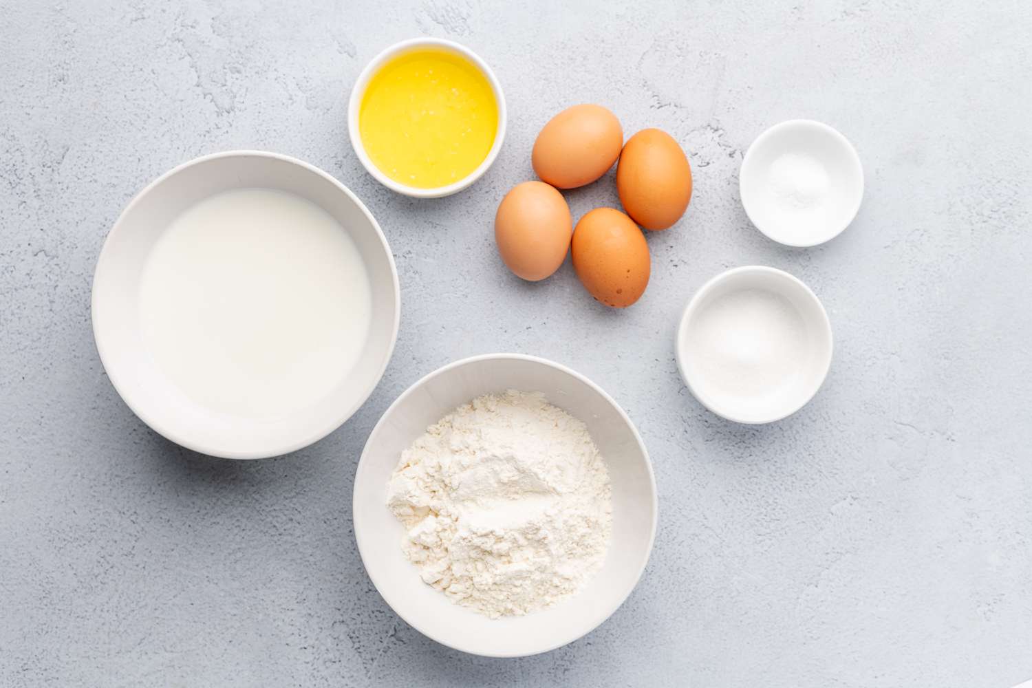 ingredients for simple crepes recipe