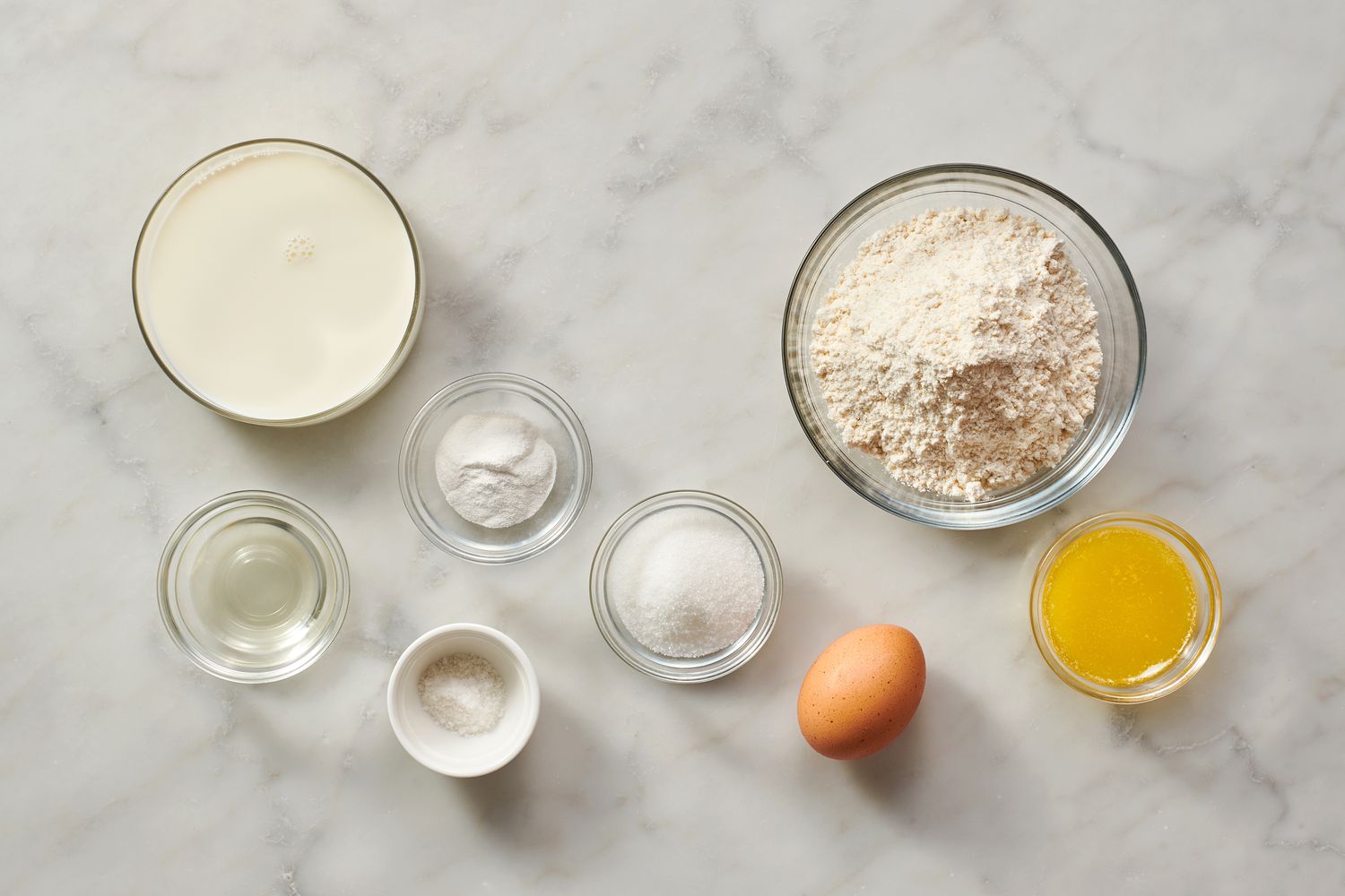 ingredients for easy basic pancakes recipe