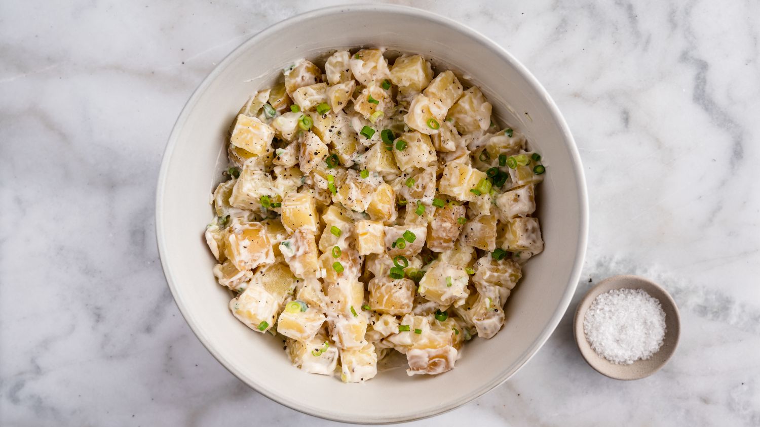 Basic potato salad in bowl