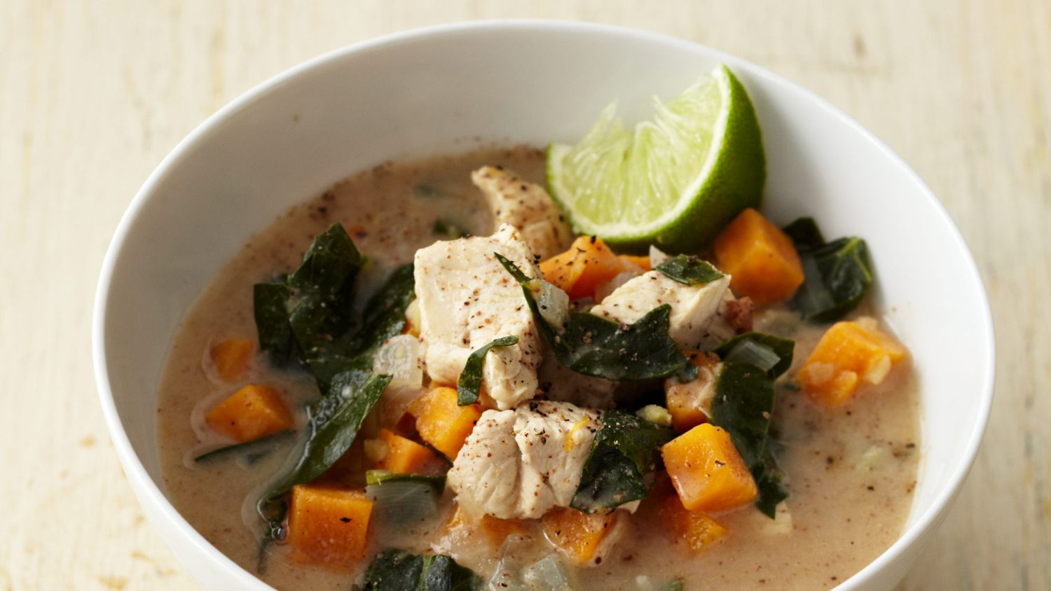 EXPLORE Martha Stewart Profile Menu Martha's Blog Your Account Login SUBSCRIBE MARTHASTEWART.COM FOOD & COOKING RECIPES SOUPS, STEWS & STOCKS SOUP RECIPES Almond Chicken Soup with Sweet Potato, Collards, and Ginger Almond Chicken Soup with Sweet Potato, Collards, and Ginger