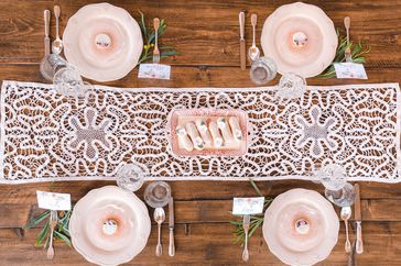 pink placesetting tablescape