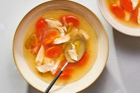 Chicken soup with carrots