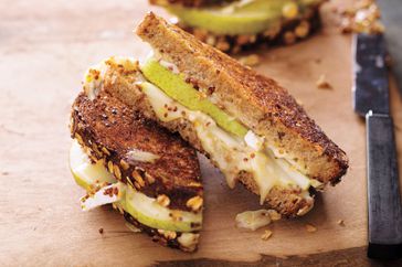 Brie Pear Mustard Grilled Cheese