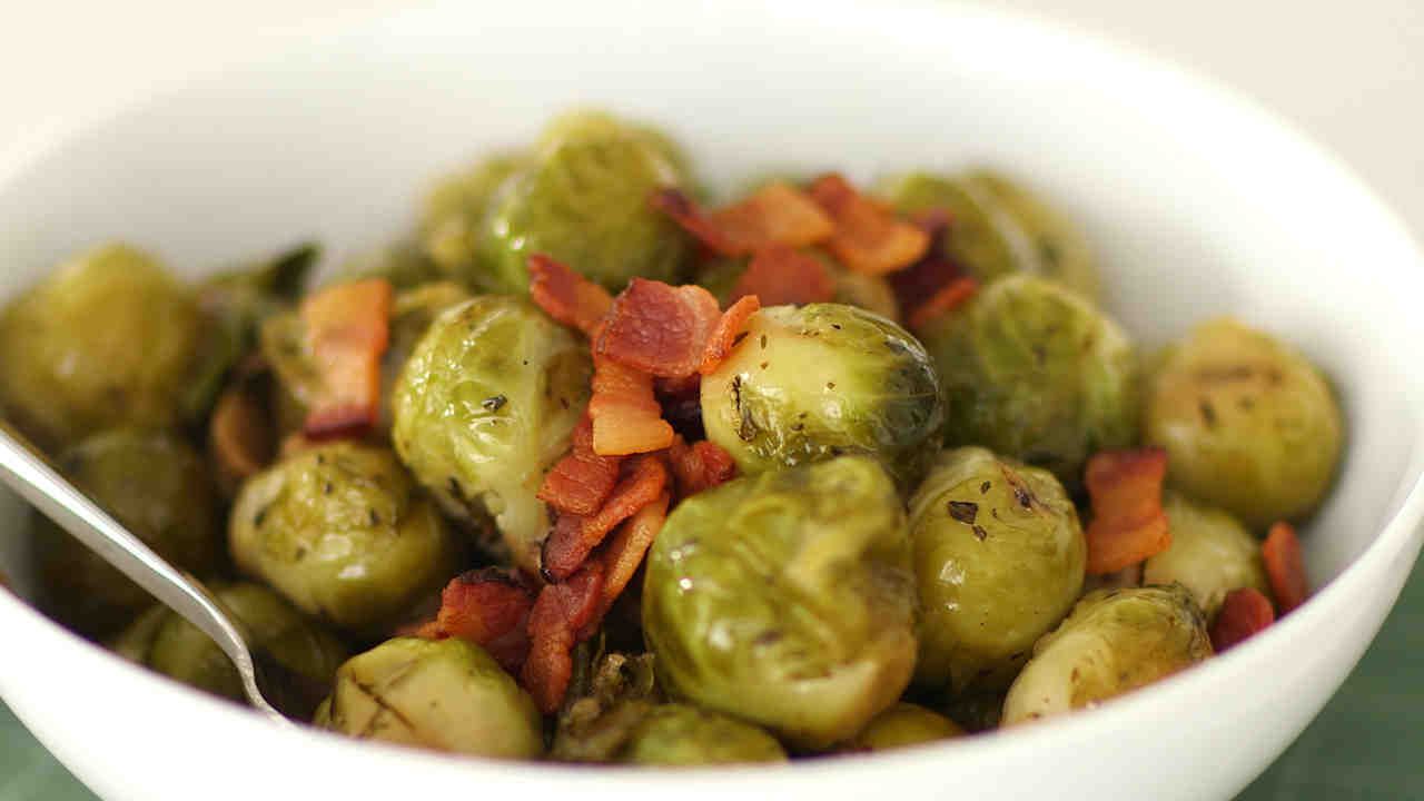 Brown-Sugar-and-Bacon-Glazed Brussels Sprouts Video