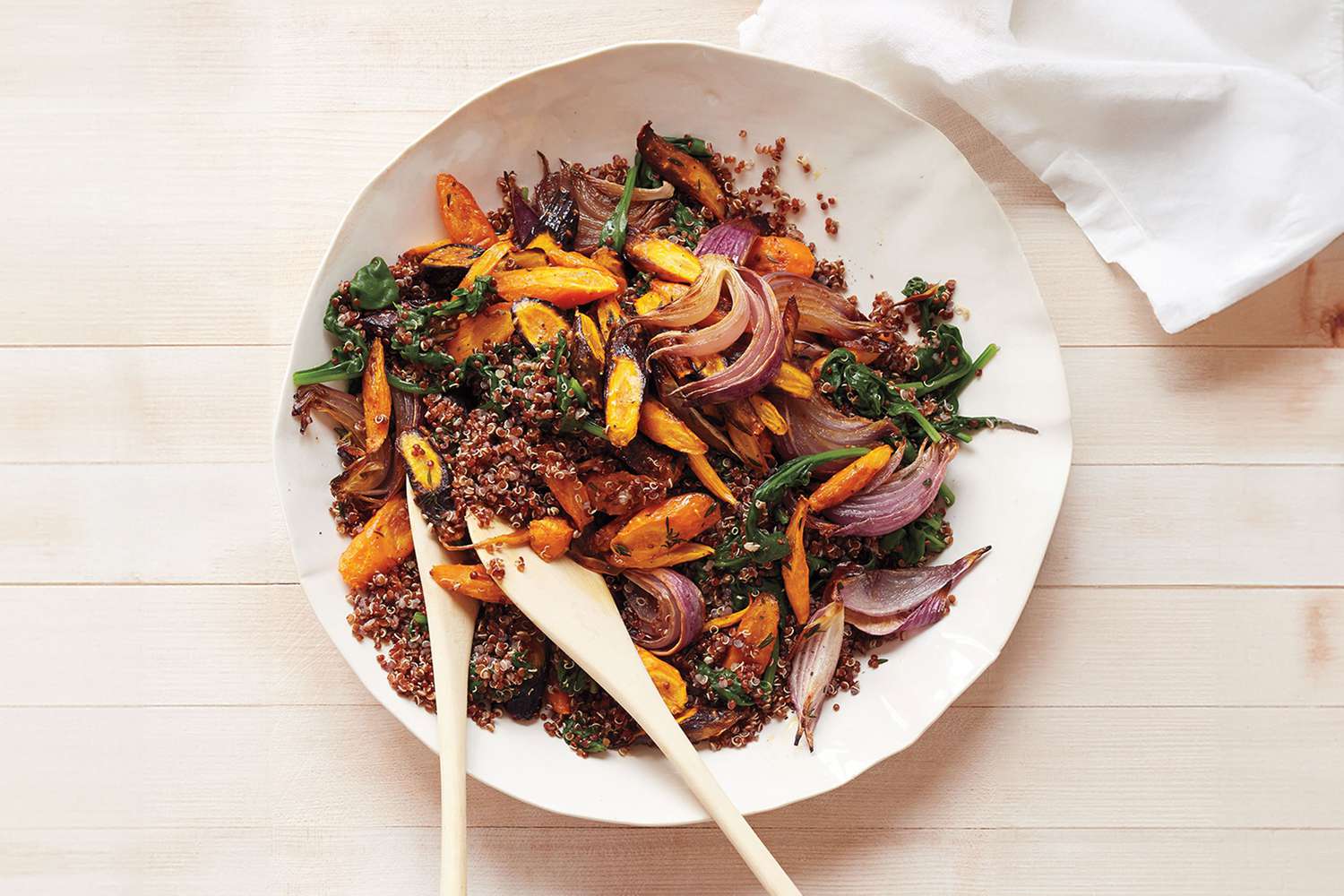 Carrots and red quinoa