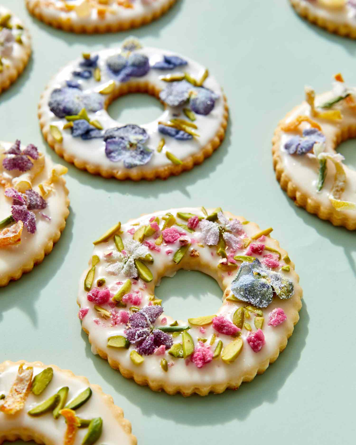 embellished wreath cookie