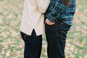 fall engagement photo