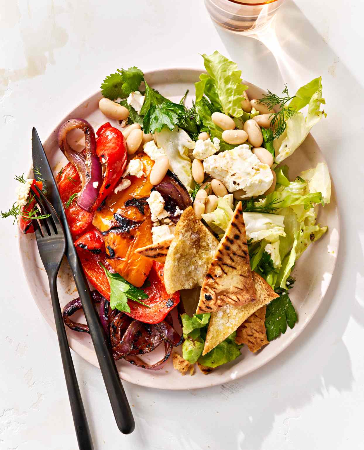 Grilled Vegetables and White-Bean Fattoush