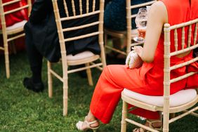 Guests seated at wedding ceremony