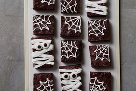 halloween brownies with royal icing decoraion