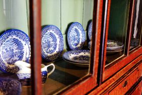 Fine china in china cabinet