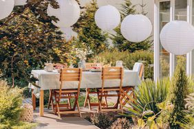 outdoor party table for summer bbq