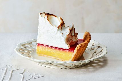 lemon cranberry meringue pie