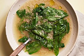 lemony quinoa spinach soup