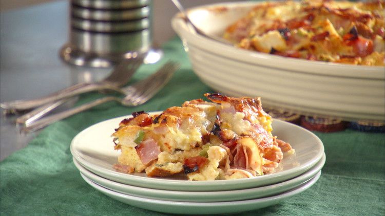 ham and cheese strata