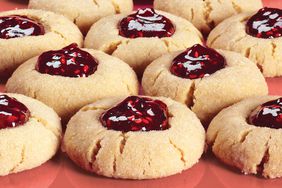 Peanut Butter and Jelly Thumbprint cookies