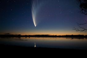 Comet in the night sky