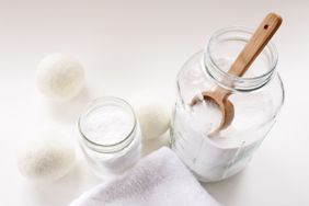 homemade laundry detergent in a jar