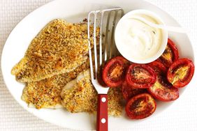 Flounder and tomatoes