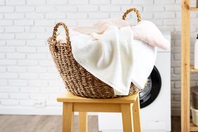 Towels in laundry basket