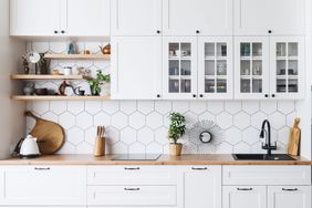 Organized white kitchen