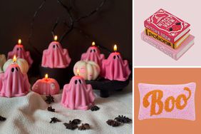 Pink halloween decor composite