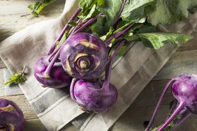 purple kolhrabi on cloth