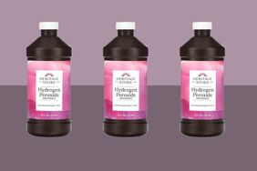 Heritage Store mouthwash on purple background