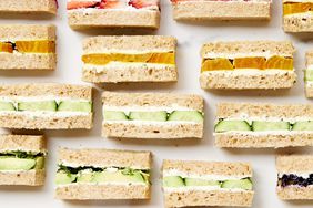 colorful sweet and savory tea sandwiches