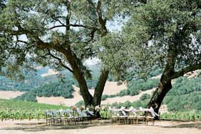 outdoor wedding ceremony set up