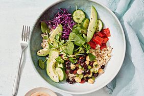 rice and bean salad bowl