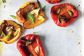 roasted peppers with garlic and herbs