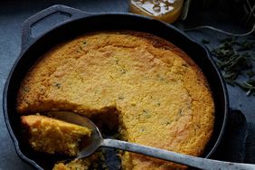 cornbread in a cast-iron skillet