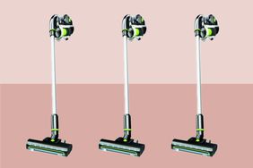 Bissell vacuums on pink background