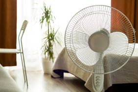 electric fan in bedroom